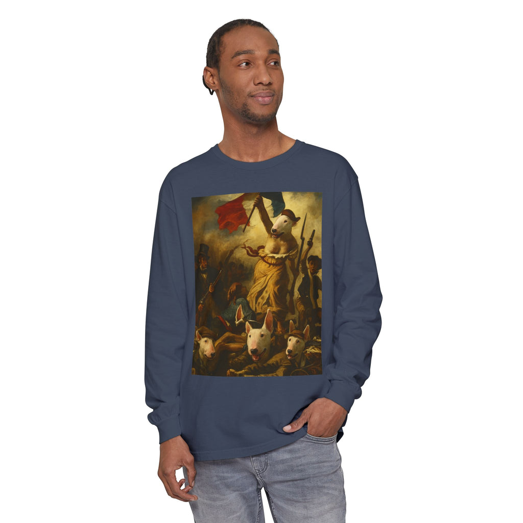 Bull Terrier Liberty Leading the People — after Eugene Delacroix, 1830 | Long Sleeve