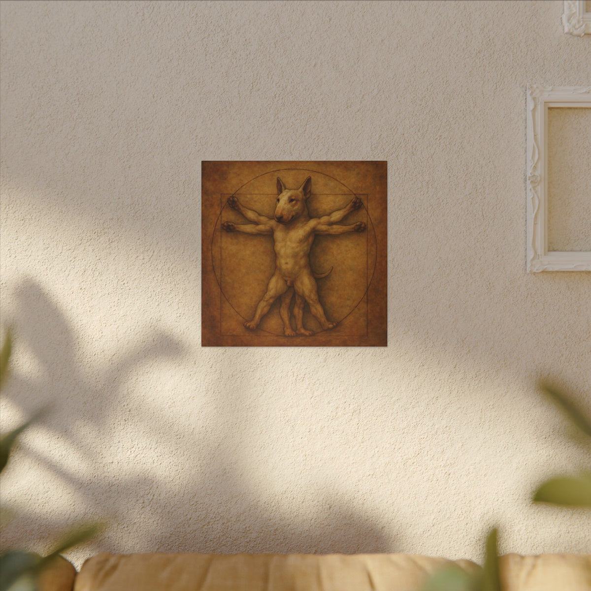 Bull Terrier Vitruvian Man — after Leonardo da Vinci, c.1490 | Canvas