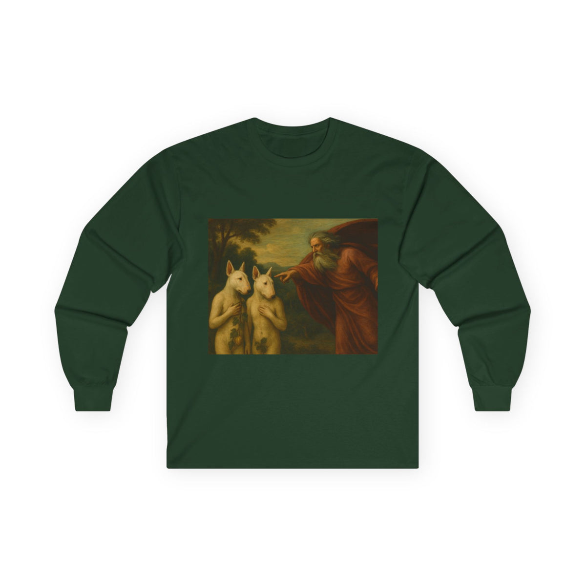 Bull Terrier The Rebuke Of Adam And Eve — after Domenichino, 1626 | Long Sleeve