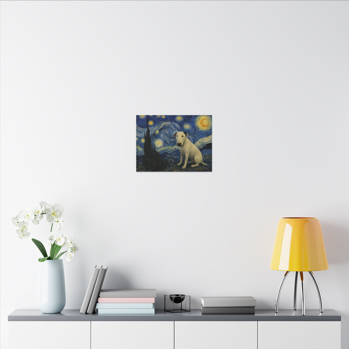 Bull Terrier The Starry Night — after Vincent van Gogh, 1889 | Canvas