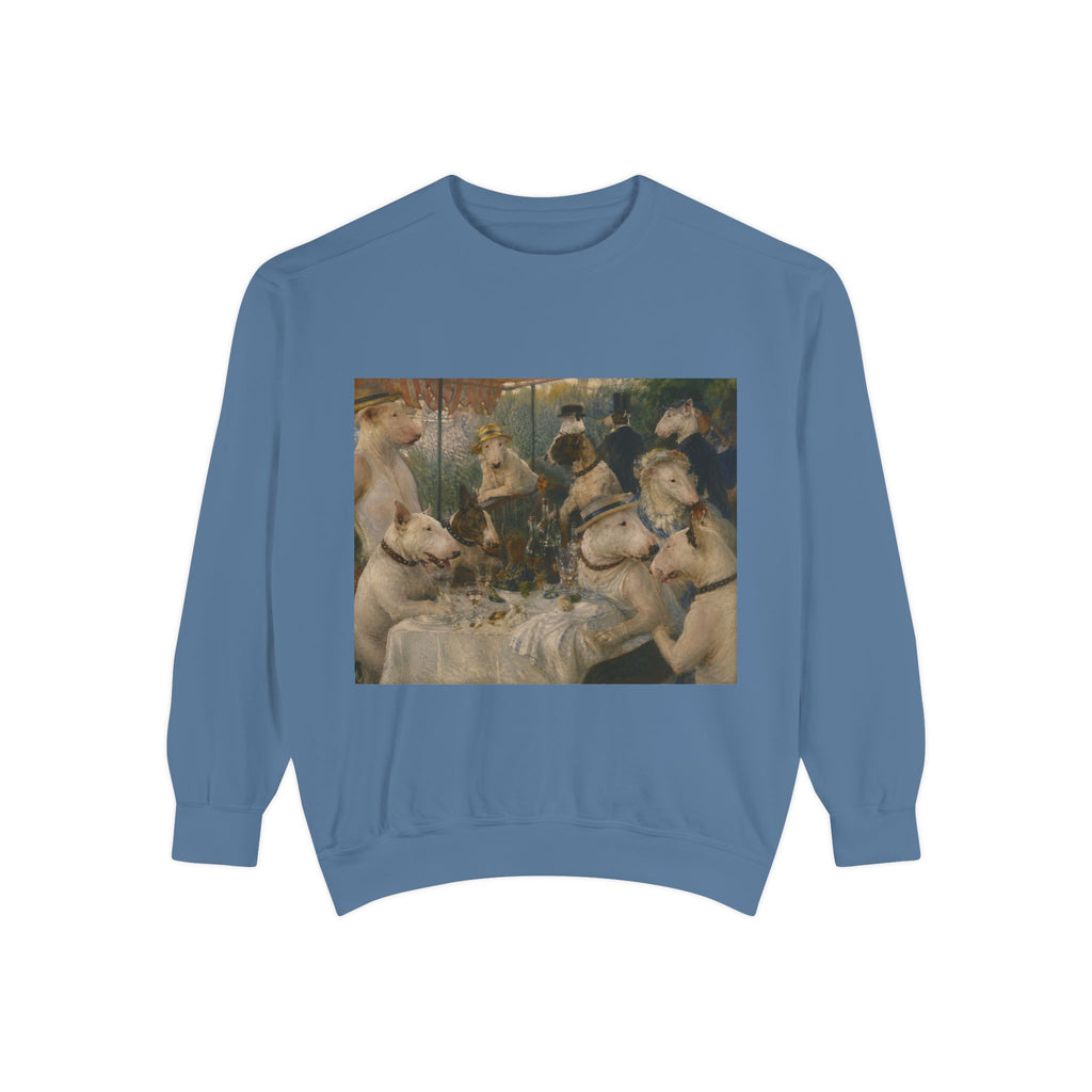 Bull Terrier Luncheon of the Boating Party — after Pierre-Auguste Renoir, 1881 | Crewneck