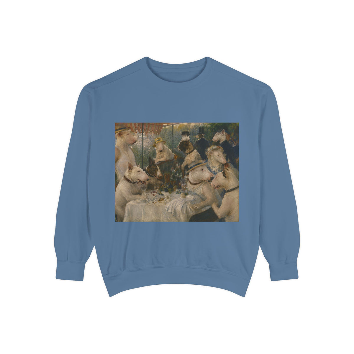 Bull Terrier Luncheon of the Boating Party — after Pierre-Auguste Renoir, 1881 | Crewneck
