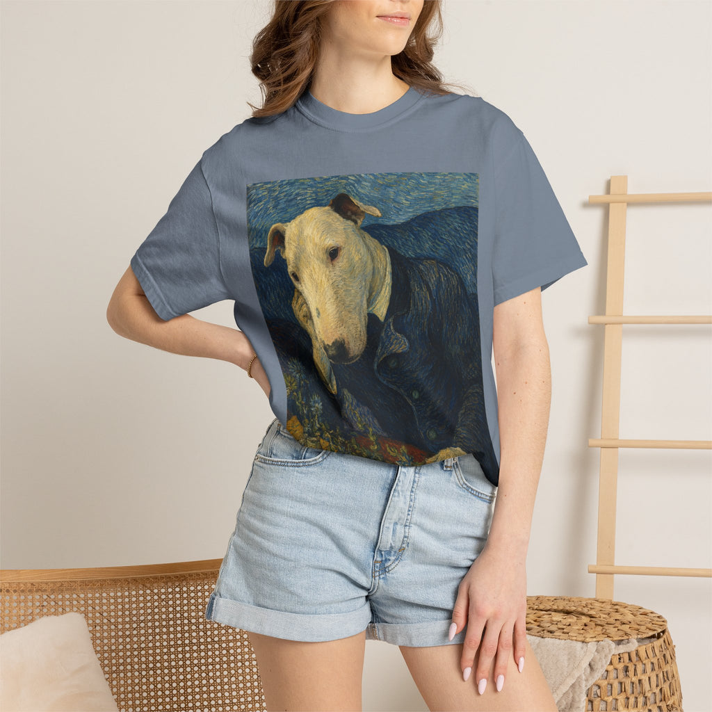 Bull Terrier Portrait of Doctor Gachet — after Vincent van Gogh, 1890 | Garment-Dyed Tee