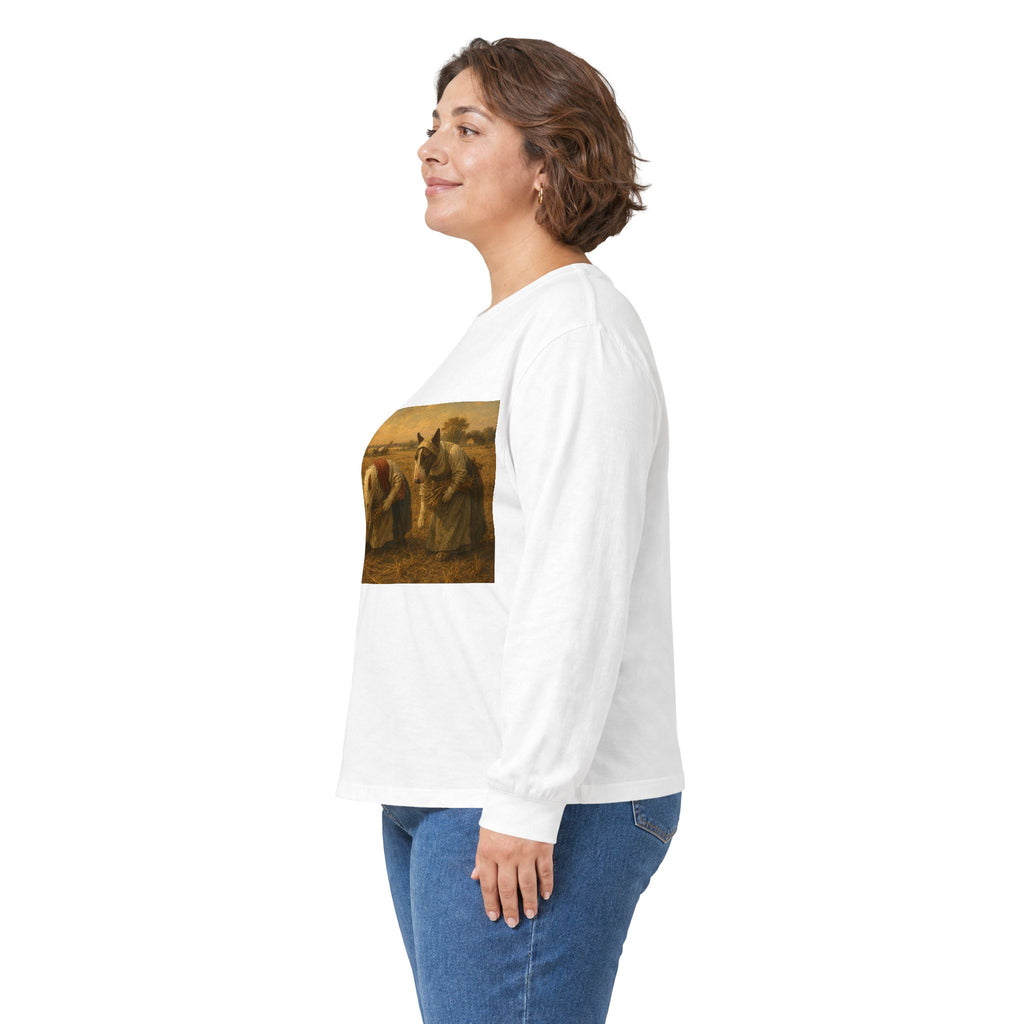 Bull Terrier The Gleaners — after Jean-Francois Millet, 1857 | Long Sleeve