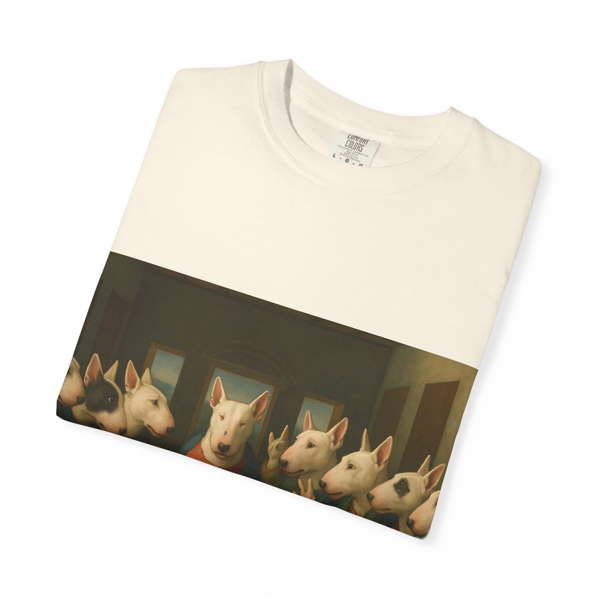 Bull Terrier The Last Supper — after Leonardo da Vinci, 1498 | Garment-Dyed Tee