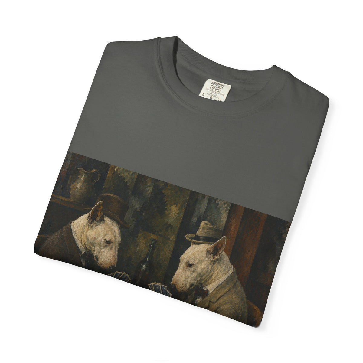 Bull Terrier The Card Players — after Paul Cezanne, c.1895 | Garment-Dyed Tee