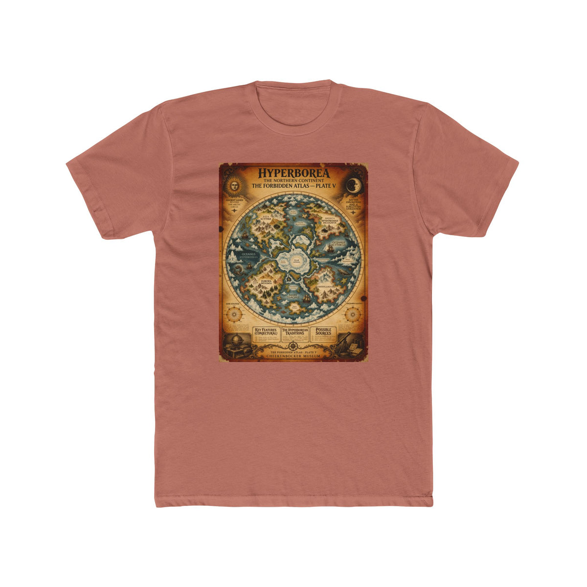 Hyperborea, The Forbidden Atlas Plate V | Unisex Cotton Crew Tee