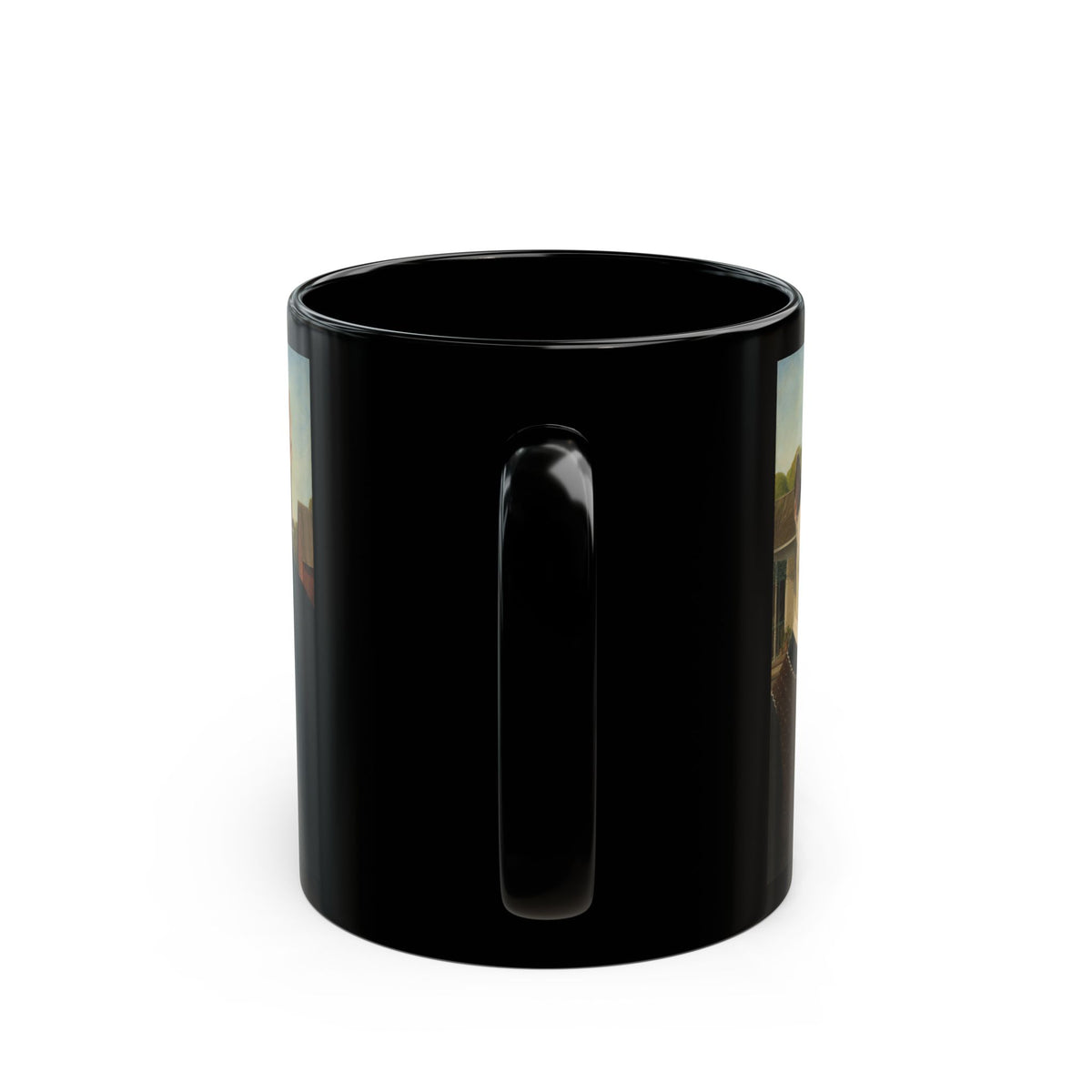 Bull Terrier American Gothic — after Grant Wood, 1930 | Mug (11oz, 15oz)