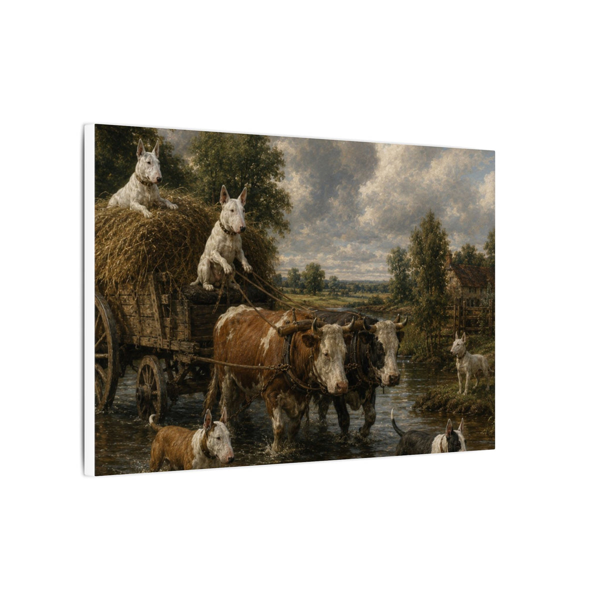 Bull Terrier The Hay Wain — after John Constable, 1821 | Canvas
