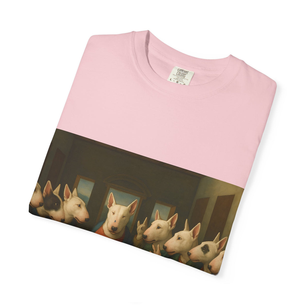 Bull Terrier The Last Supper — after Leonardo da Vinci, 1498 | Garment-Dyed Tee