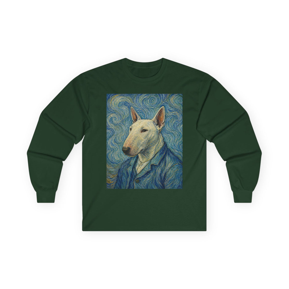 Bull Terrier Self Portrait — after Vincent van Gogh, 1889 | Long Sleeve