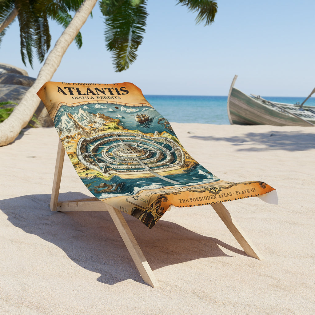 Atlantis, The Forbidden Atlas Plate III | Beach Towel