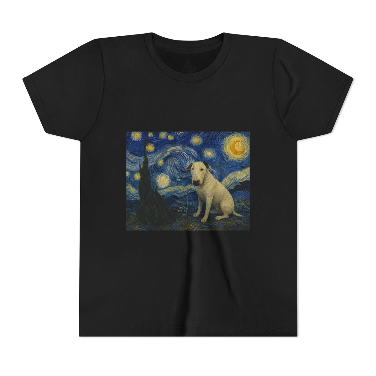 Bull Terrier The Starry Night — after Vincent van Gogh, 1889 | Youth Tee