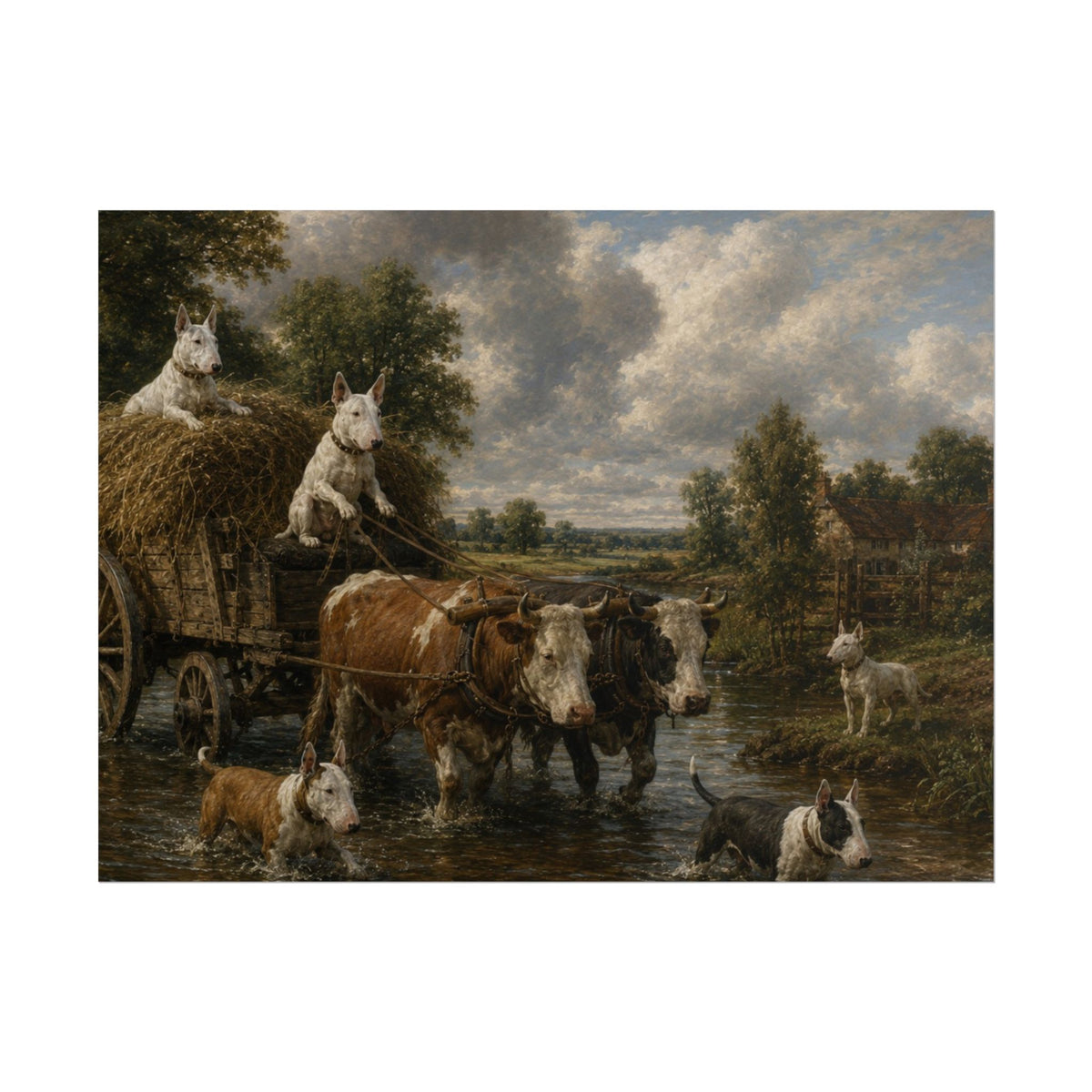 Bull Terrier The Hay Wain — after John Constable, 1821 | Print