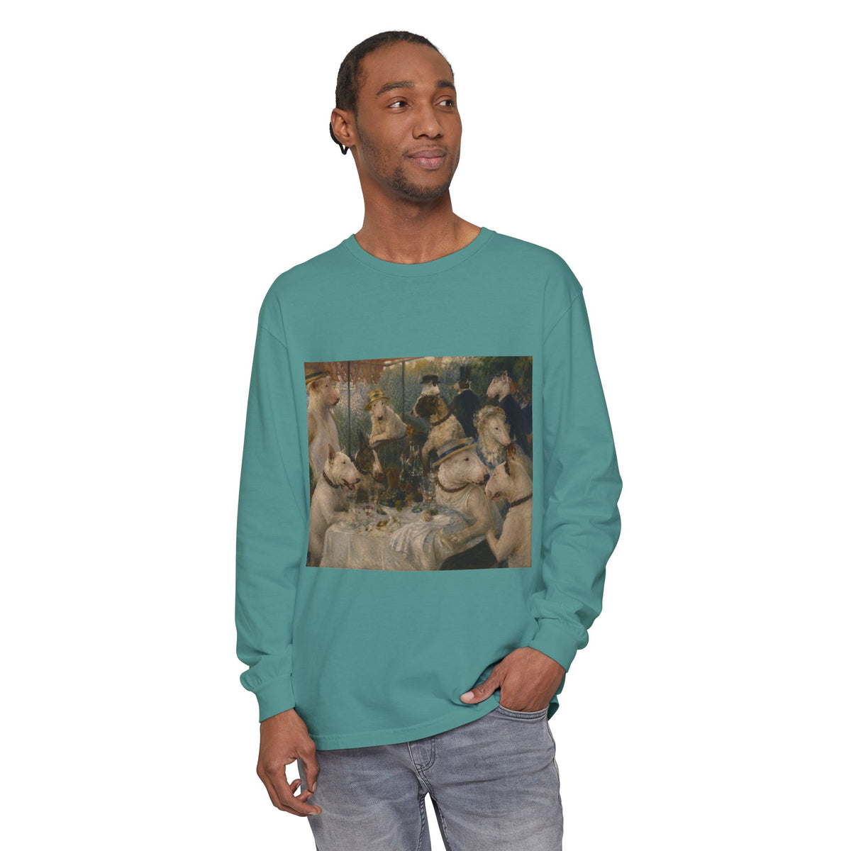 Bull Terrier Luncheon of the Boating Party — after Pierre-Auguste Renoir, 1881 | Long Sleeve
