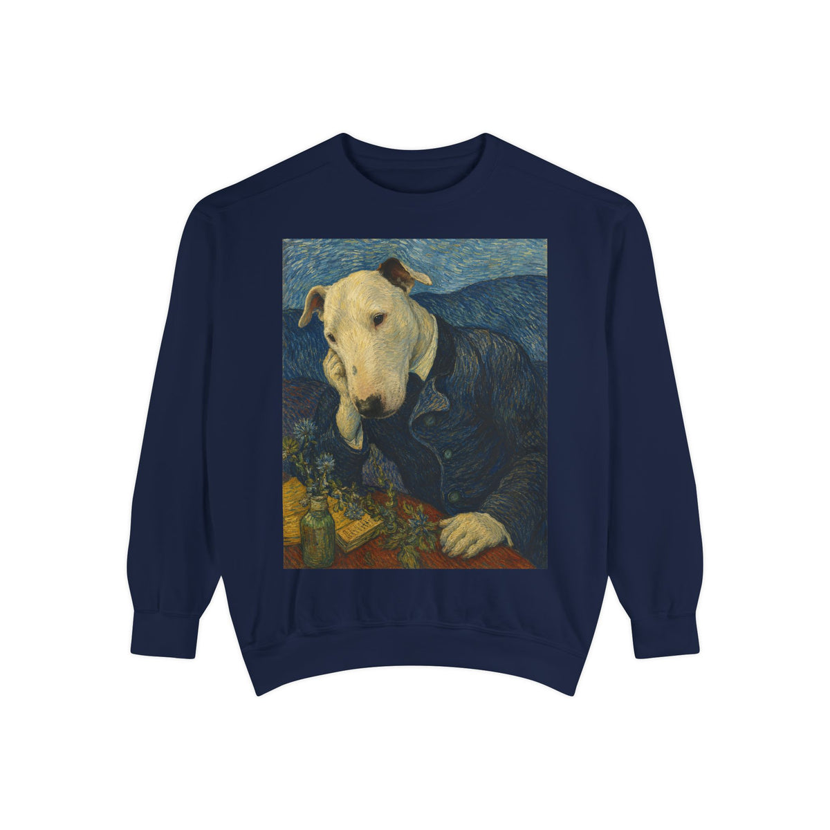 Bull Terrier Portrait of Doctor Gachet — after Vincent van Gogh, 1890 | Crewneck