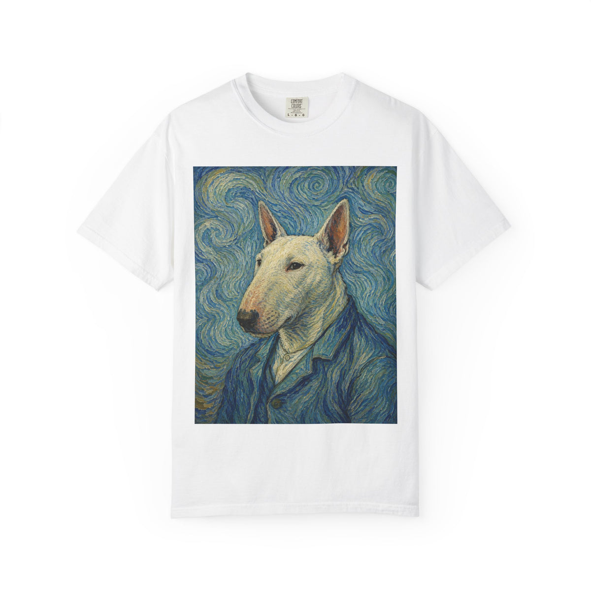 Bull Terrier Self-Portrait — after Vincent van Gogh, 1889 | Garment-Dyed Tee