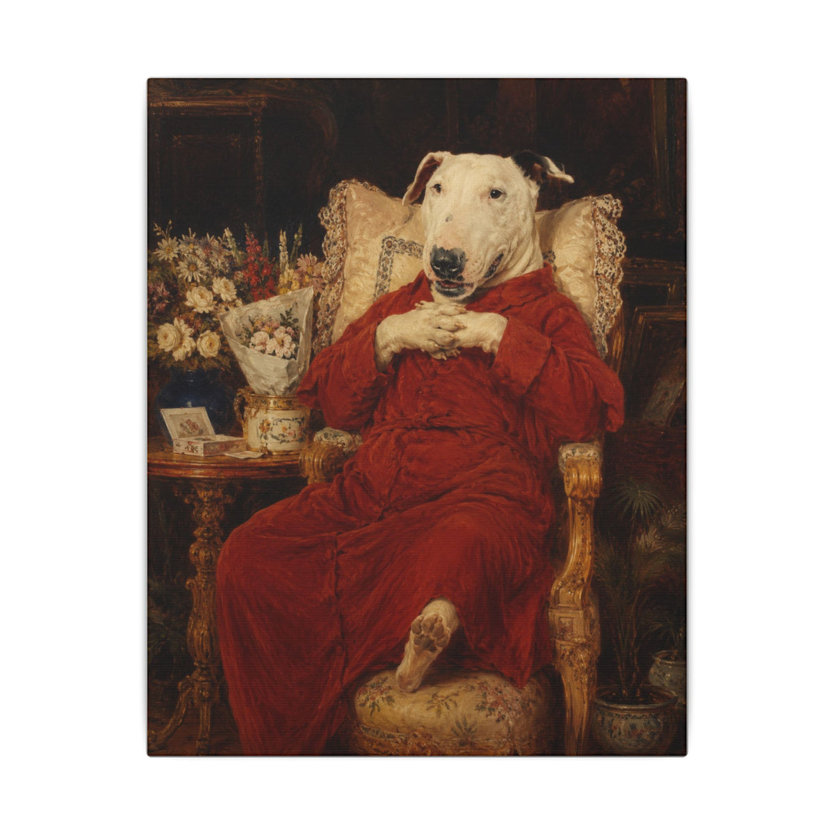 Bull Terrier A Happy Birthday — after Antonio Casanova y Estorach, c.1890 | Canvas
