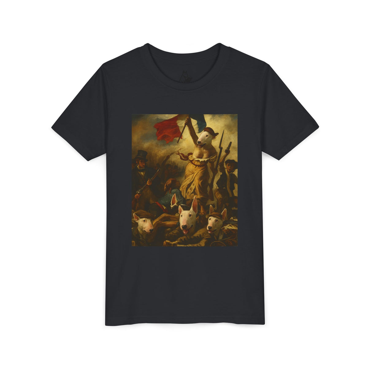 Bull Terrier Liberty Leading the People — after Eugene Delacroix, 1830 | Youth Tee