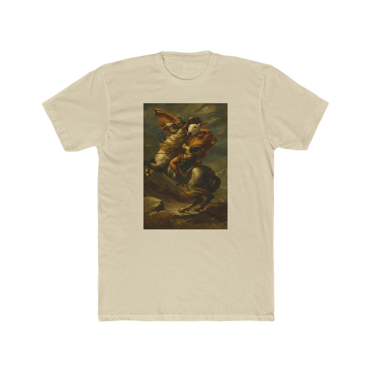 Bull Terrier Napoleon — after Jacques-Louis David, 1801 | Tee