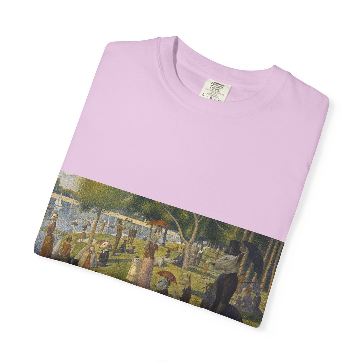 Bull Terrier A Sunday Afternoon on La Grande Jatte — after Georges Seurat, 1886 | Garment-Dyed Tee