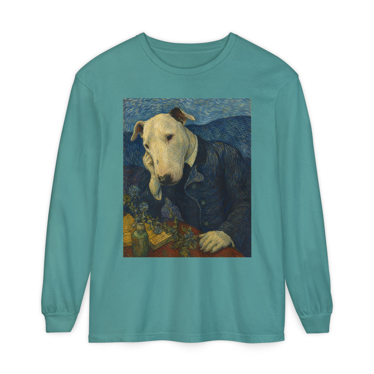 Bull Terrier Portrait of Doctor Gachet — after Vincent van Gogh, 1890 | Long Sleeve
