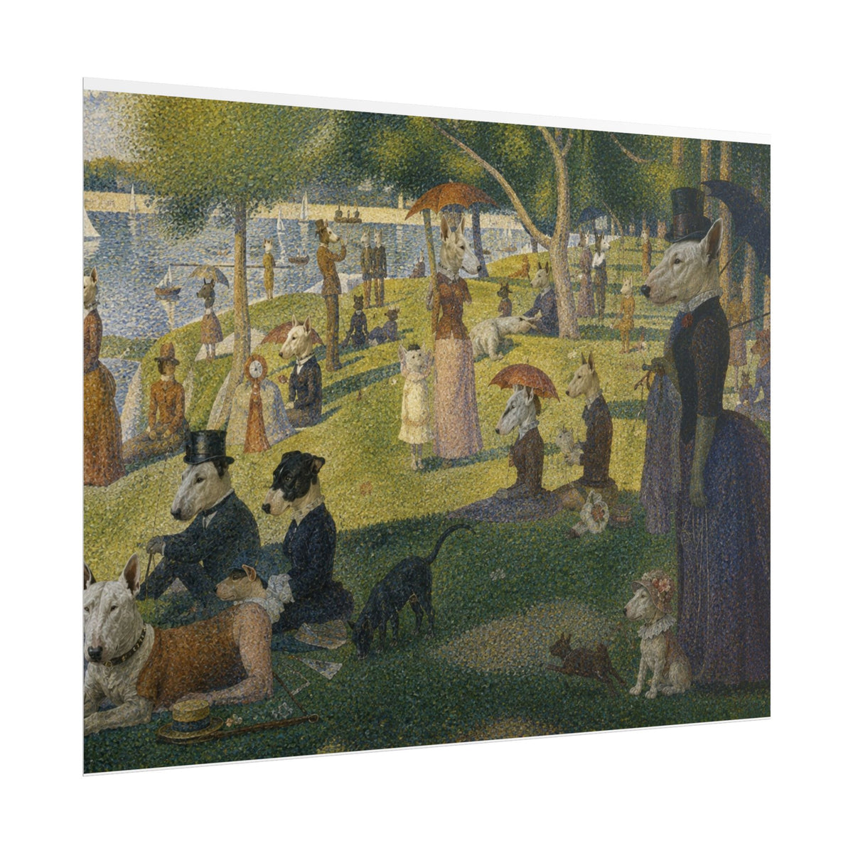 Bull Terrier A Sunday Afternoon on La Grande Jatte — after Georges Seurat, 1886 | Print