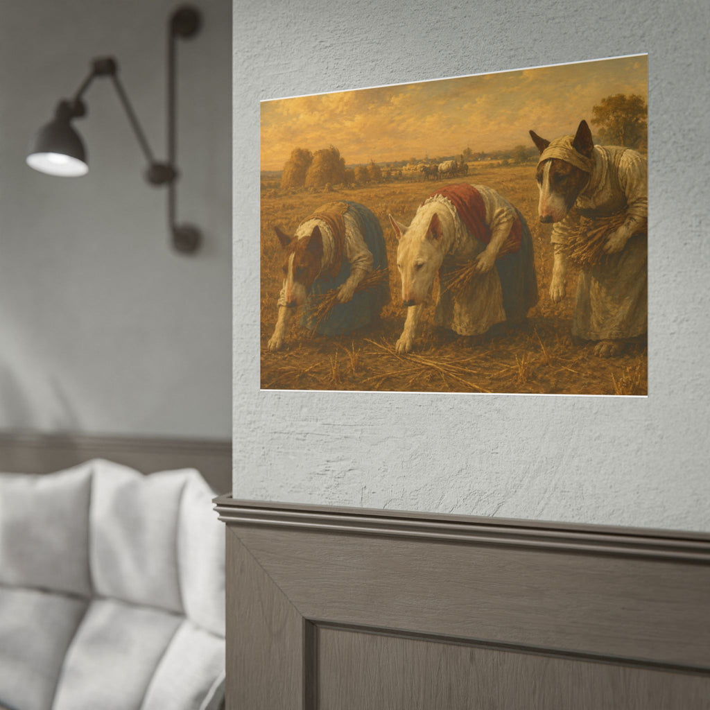 Bull Terrier The Gleaners — after Jean-Francois Millet, 1857 | Poster