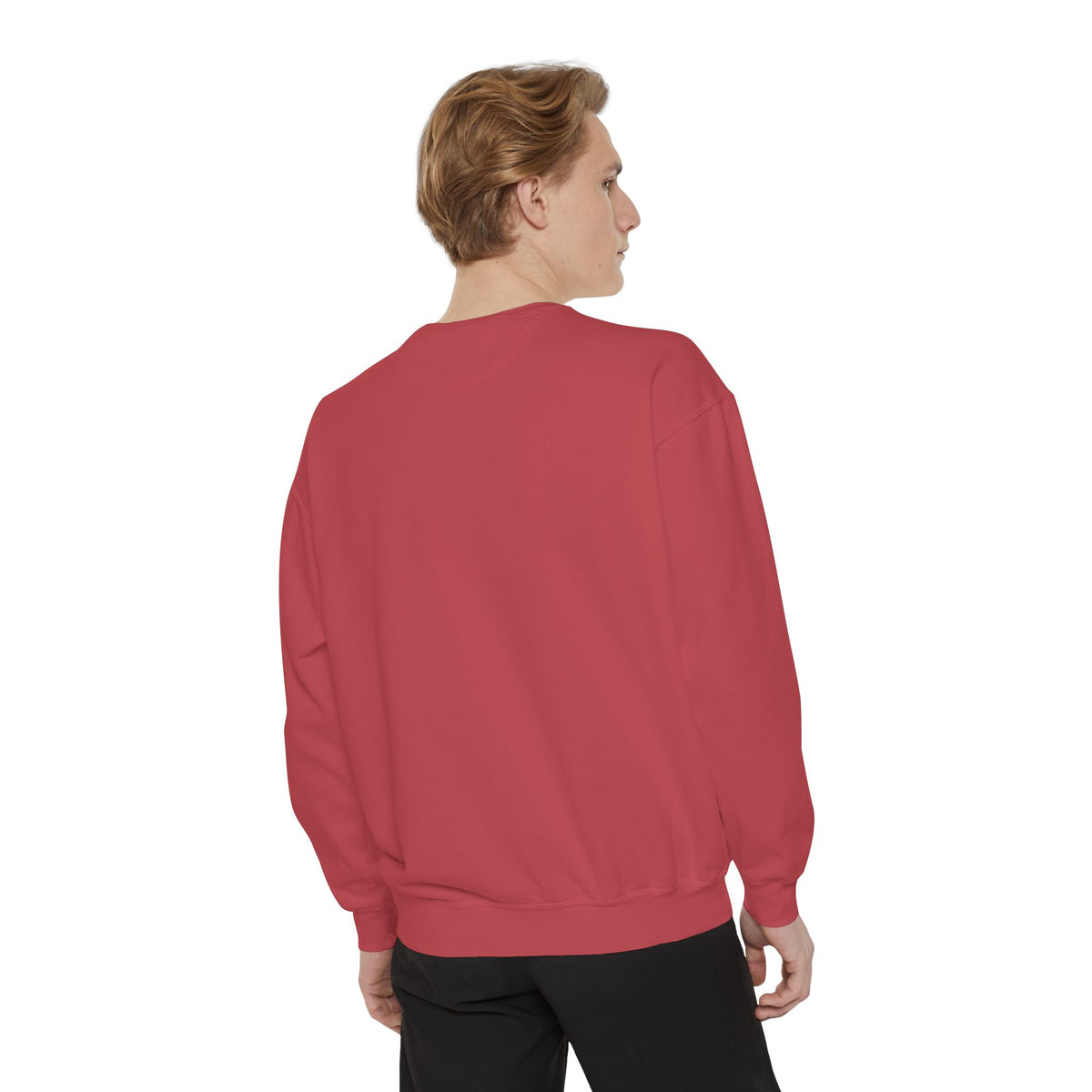 Bull Terrier Napoleon Crossing the Alps — after Jacques-Louis David, 1801 | Crewneck