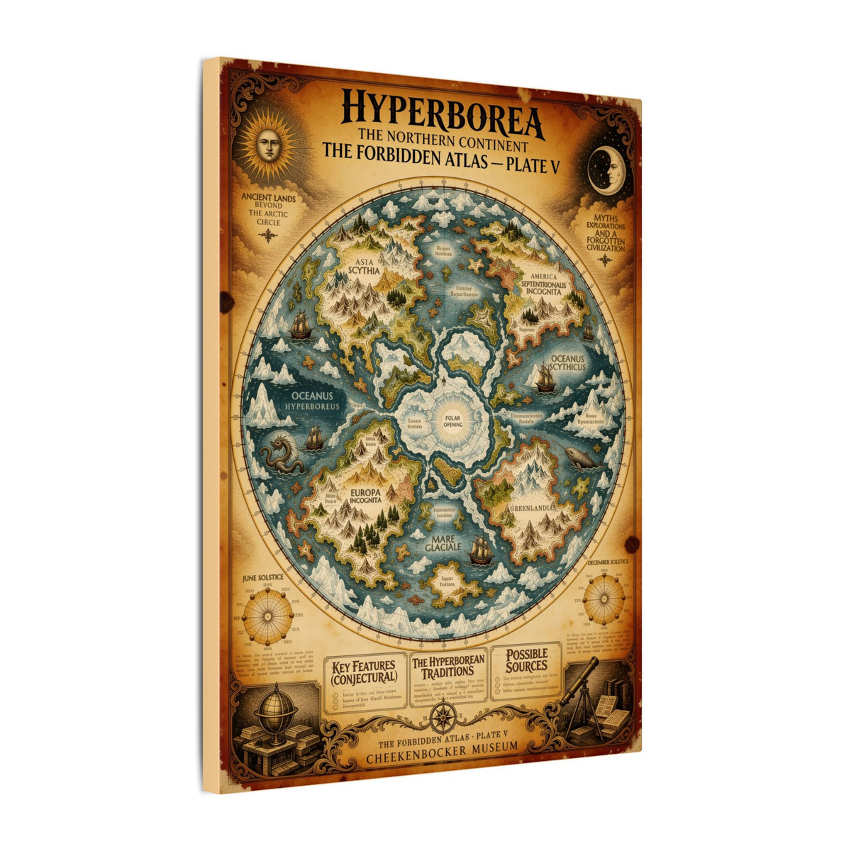 Hyperborea, The Forbidden Atlas Plate V | Canvas