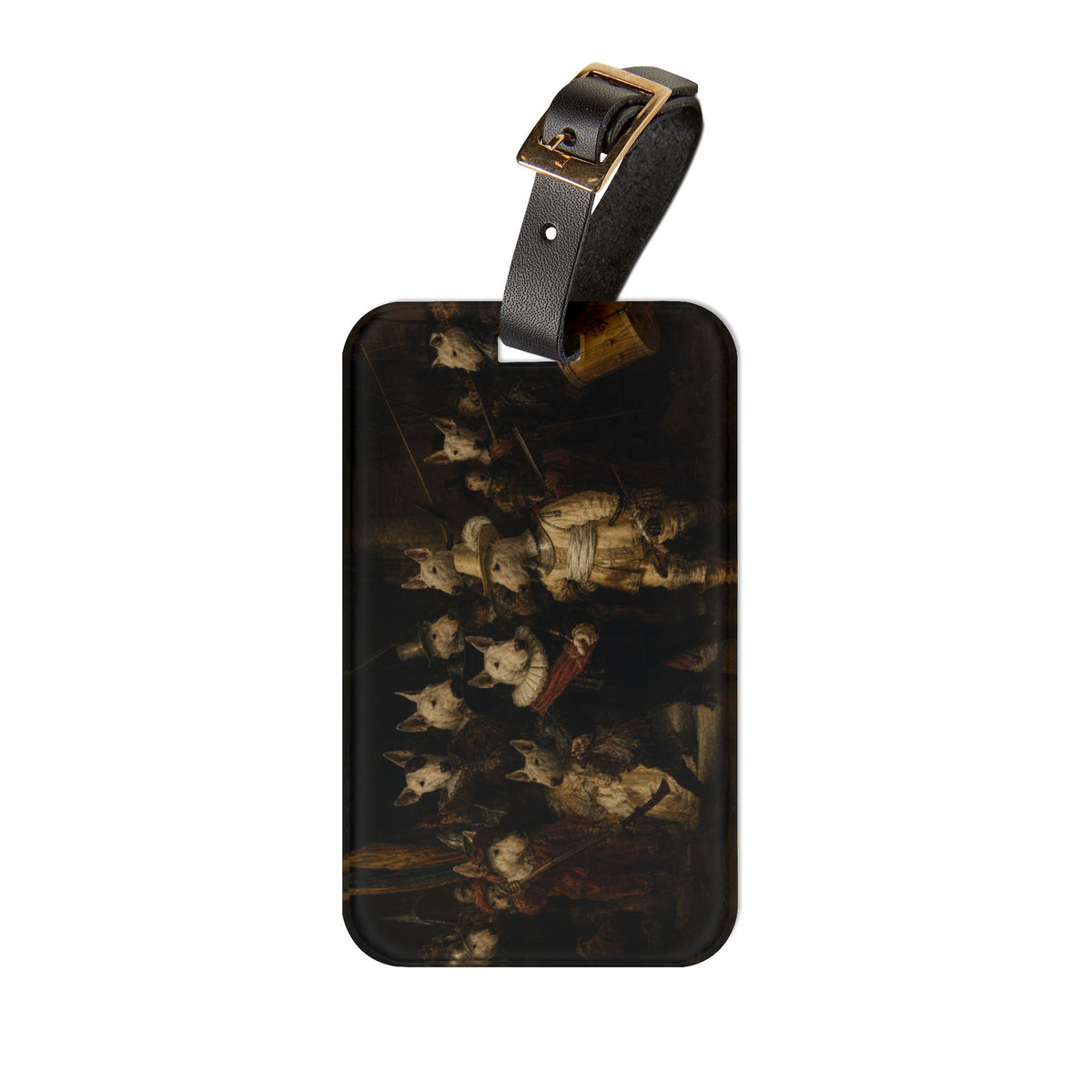 Bull Terrier The Night Watch — after Rembrandt van Rijn, 1642 | Luggage Tag