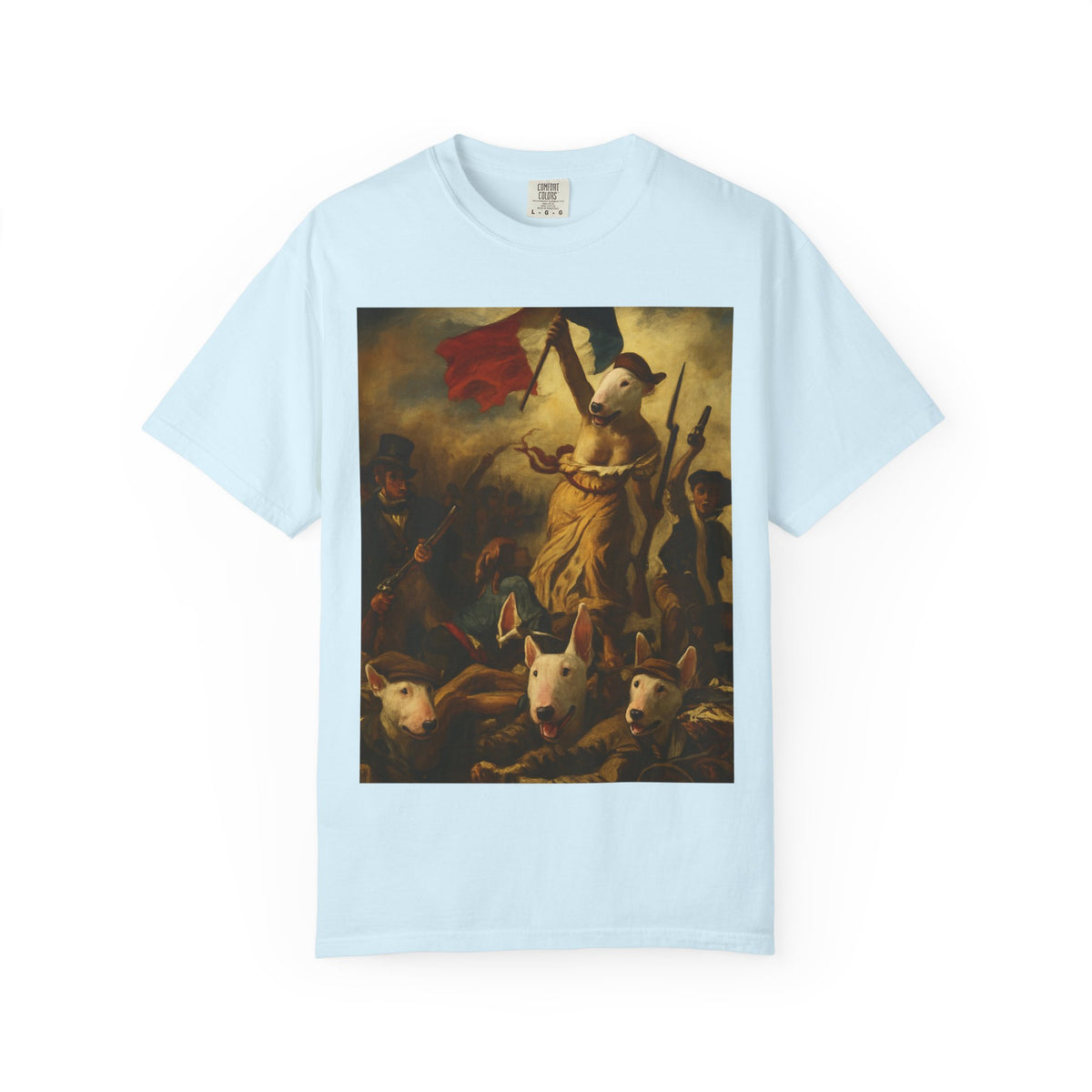 Bull Terrier Liberty Leading the People — after Eugene Delacroix, 1830 | Garment-Dyed Tee