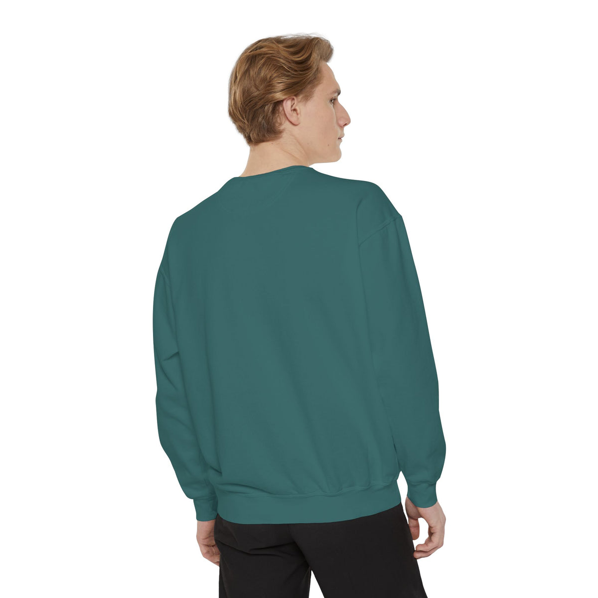 Bull Terrier Napoleon Crossing the Alps — after Jacques-Louis David, 1801 | Crewneck