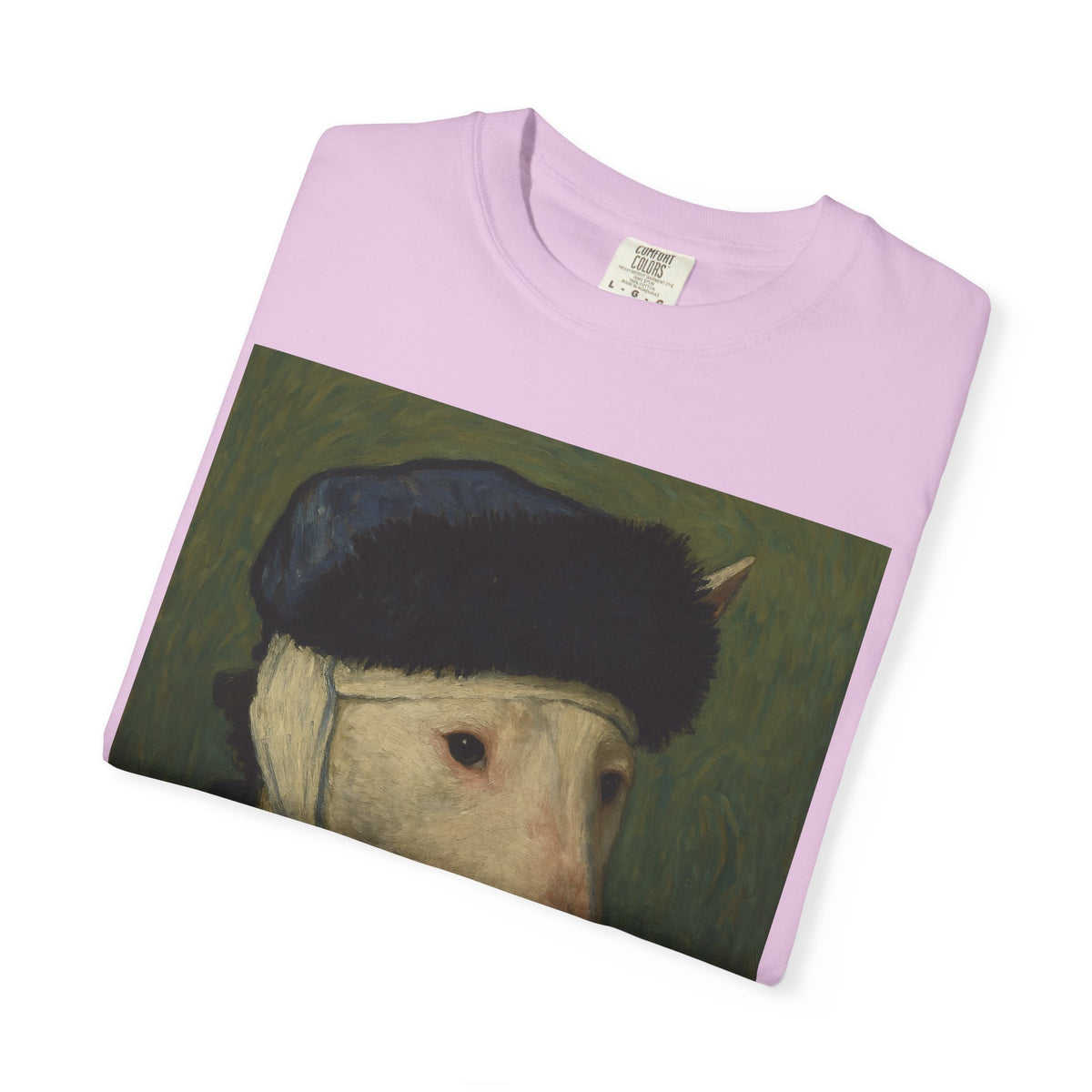 Bull Terrier Self-Portrait with Bandaged Ear — after Vincent van Gogh, 1889 | Garment-Dyed Tee