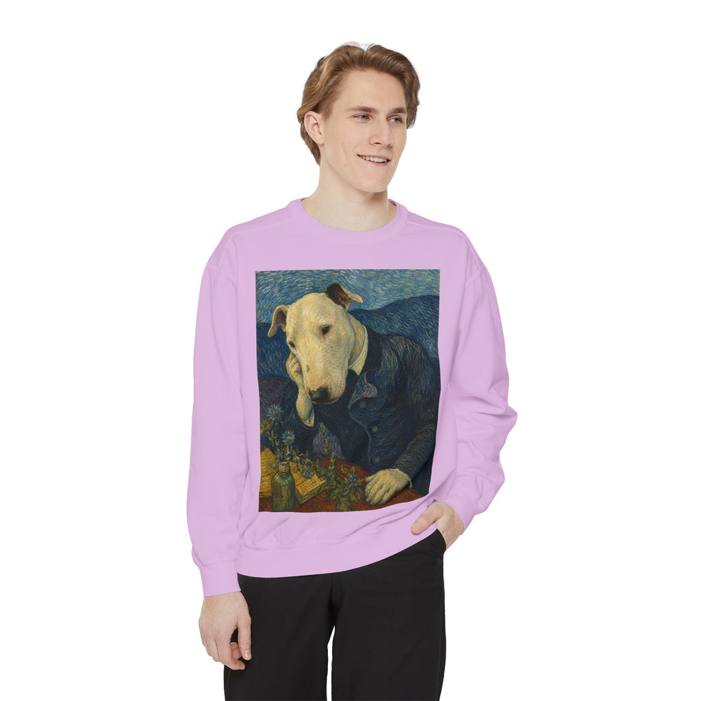Bull Terrier Portrait of Doctor Gachet — after Vincent van Gogh, 1890 | Crewneck