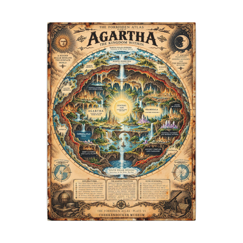 Agartha, The Forbidden Atlas Plate VI | Canvas