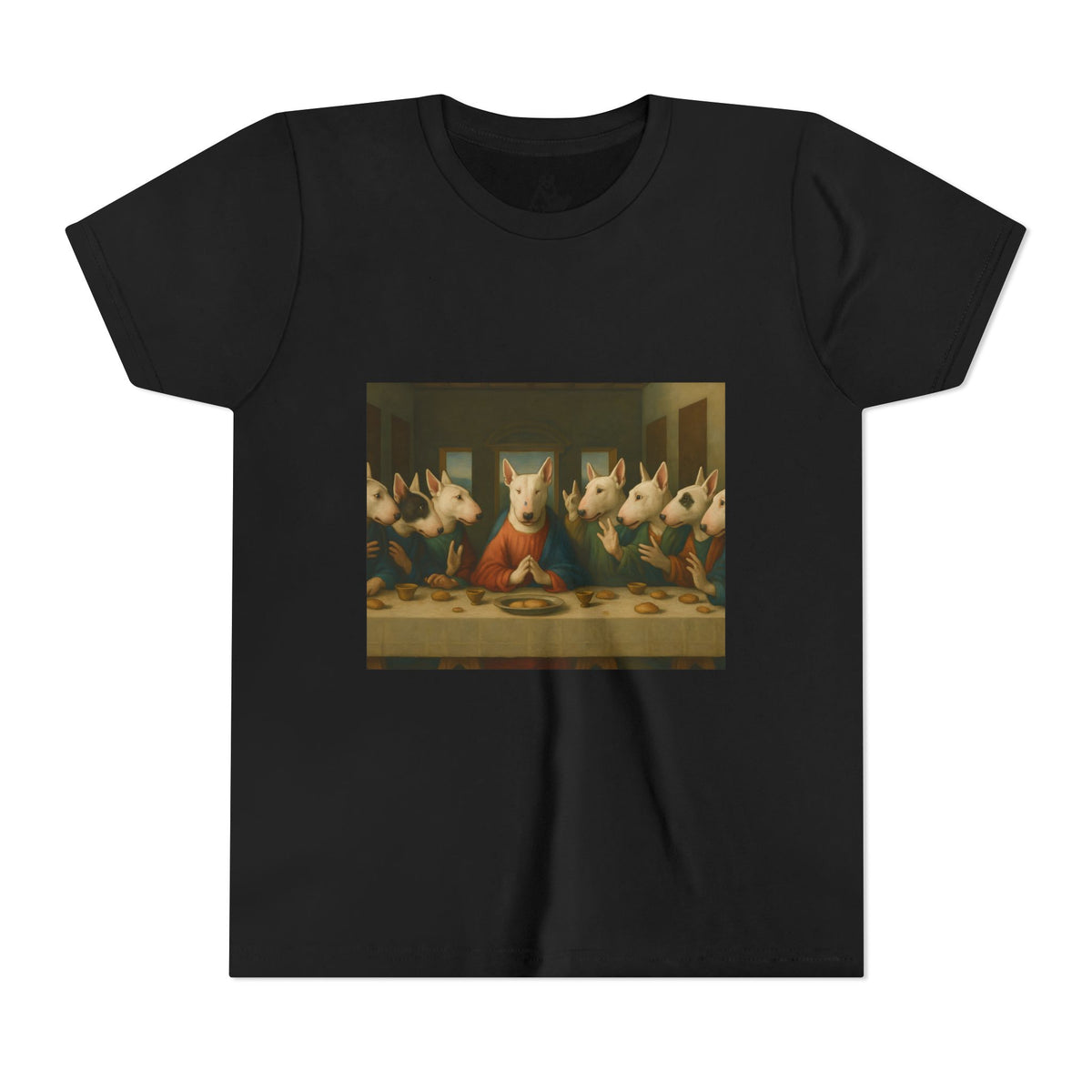 Bull Terrier The Last Supper — after Leonardo da Vinci, 1498 | Youth Tee