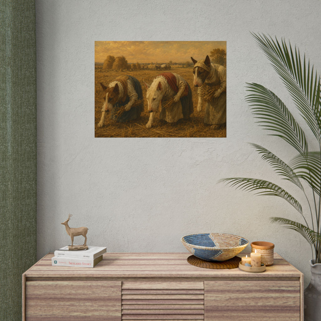 Bull Terrier The Gleaners — after Jean-Francois Millet, 1857 | Poster