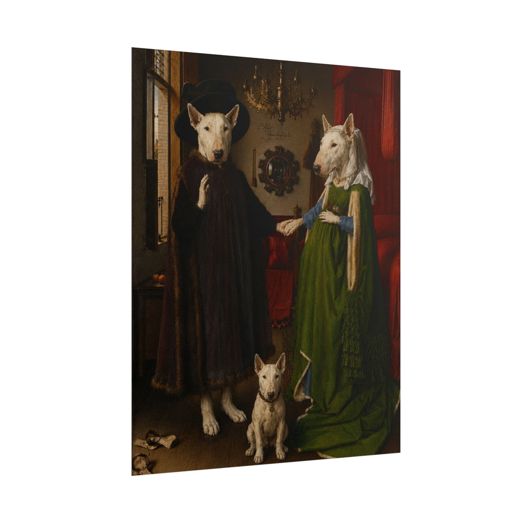 Bull Terrier The Arnolfini Portrait — after Jan van Eyck, 1434 | Poster
