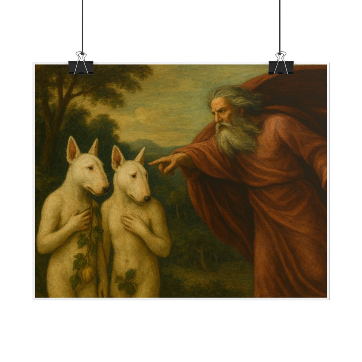 Bull Terrier The Rebuke Of Adam And Eve — after Domenichino, 1626 | Poster