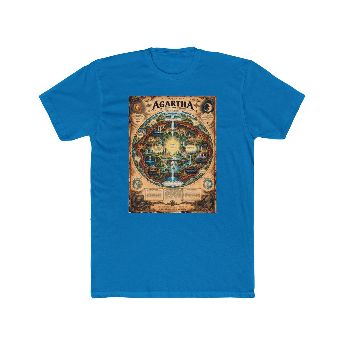 Agartha, The Forbidden Atlas Plate VI | Unisex Cotton Crew Tee