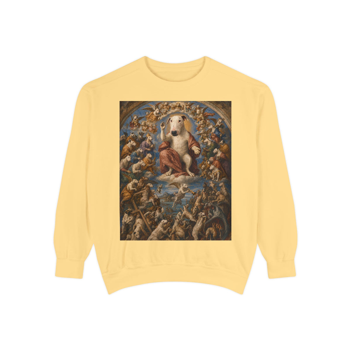Bull Terrier The Last Judgement — after Michelangelo, 1541 | Crewneck