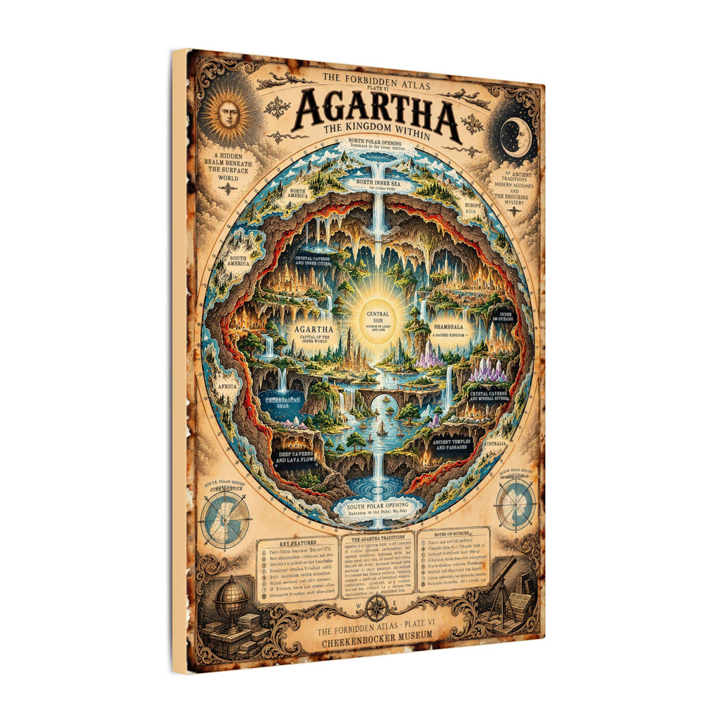 Agartha, The Forbidden Atlas Plate VI | Canvas