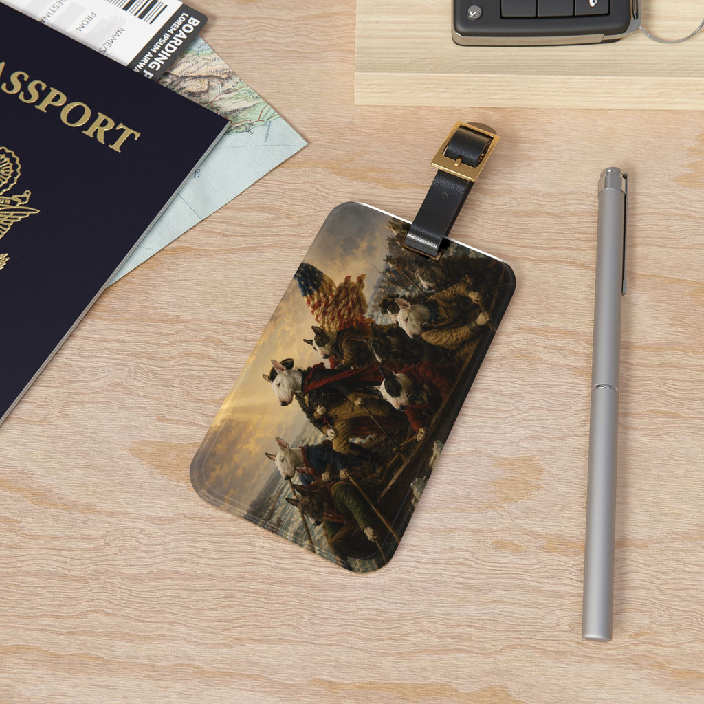 Bull Terrier Washington Crossing the Delaware — after Emanuel Leutze, 1851 | Luggage Tag