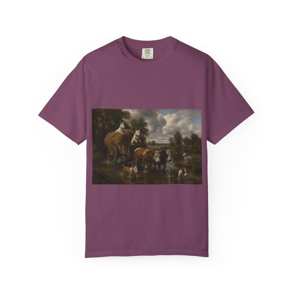 Bull Terrier The Hay Wain — after John Constable, 1821 | Garment-Dyed Tee