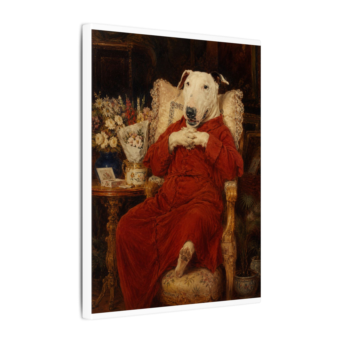 Bull Terrier A Happy Birthday — after Antonio Casanova y Estorach, c.1890 | Canvas