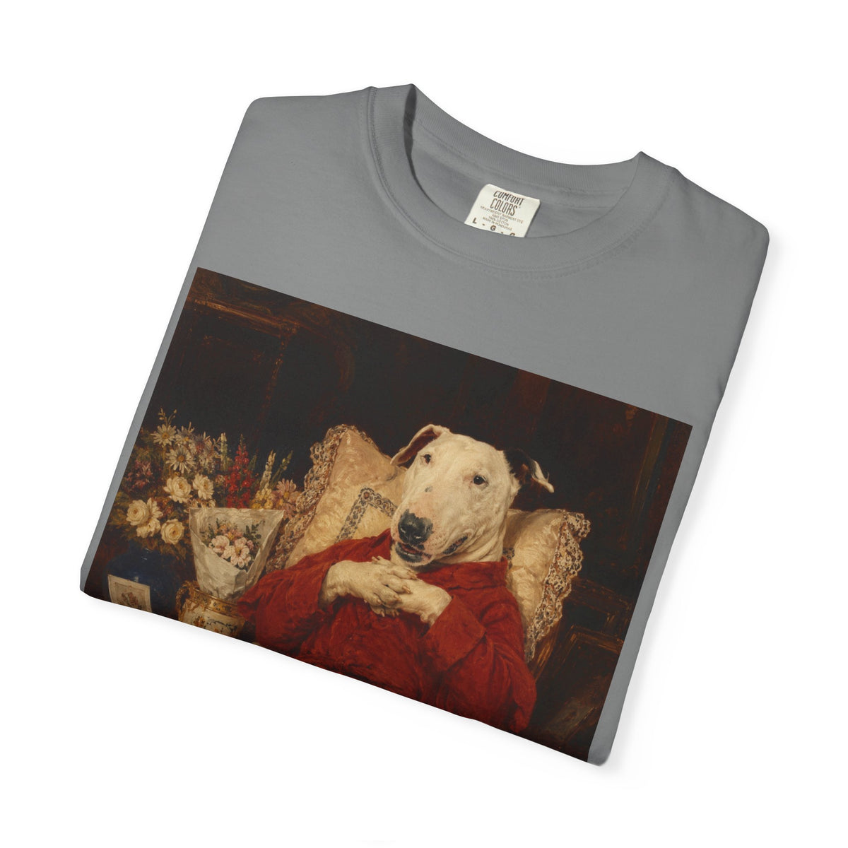 Bull Terrier A Happy Birthday — after Antonio Casanova y Estorach, c.1890 | Garment-Dyed Tee