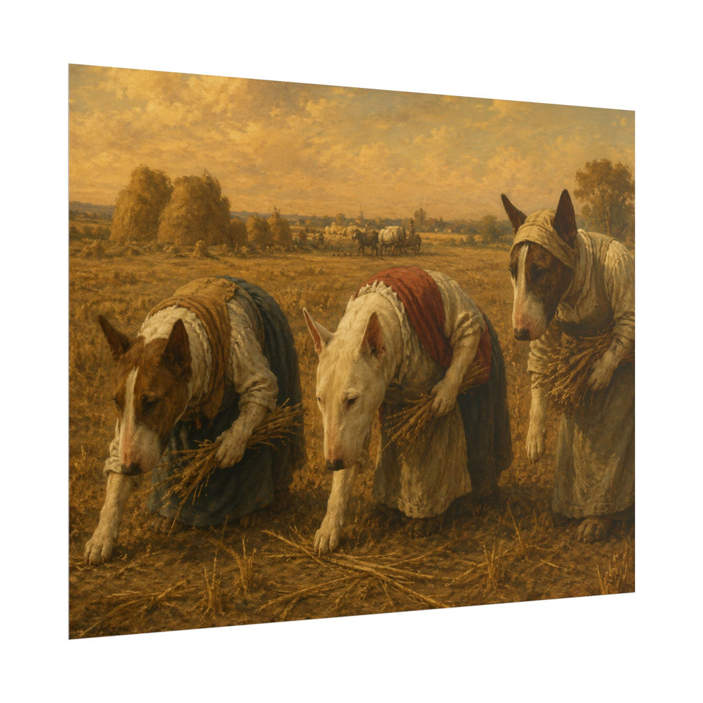 Bull Terrier The Gleaners — after Jean-Francois Millet, 1857 | Poster