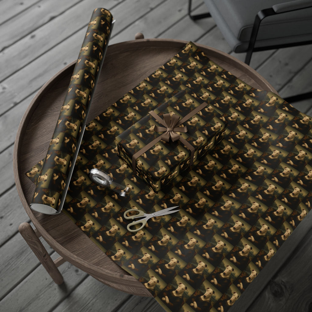 Bull Terrier Mona Lisa — after Leonardo da Vinci, c.1503 | Wrapping Paper