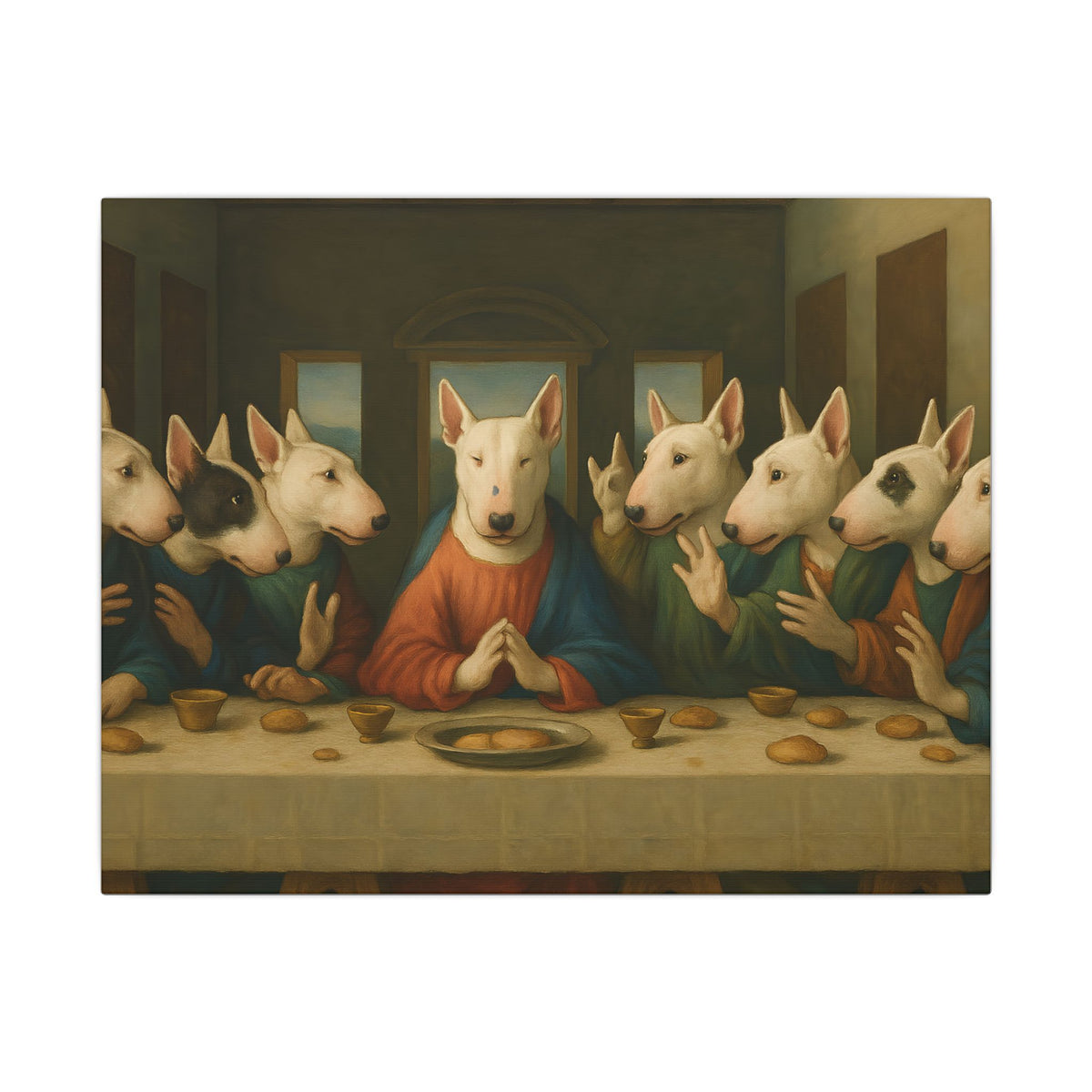 Bull Terrier The Last Supper — after Leonardo da Vinci, 1498 | Canvas